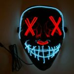 LED Purge 2 COLOR Glow Light up Mask RED WHITE