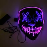 Purge EL Wire LED Glow Mask Pink Purple