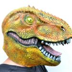 Dinosaur T-Rex costume Mask Orange