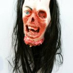 Life Size Halloween Props Severed Head Blue Eye