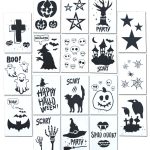 Halloween Stencils Craft Painting Airbrush Spray Paint (18 Designs)