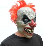 Red clown, evil clown, halloween clown