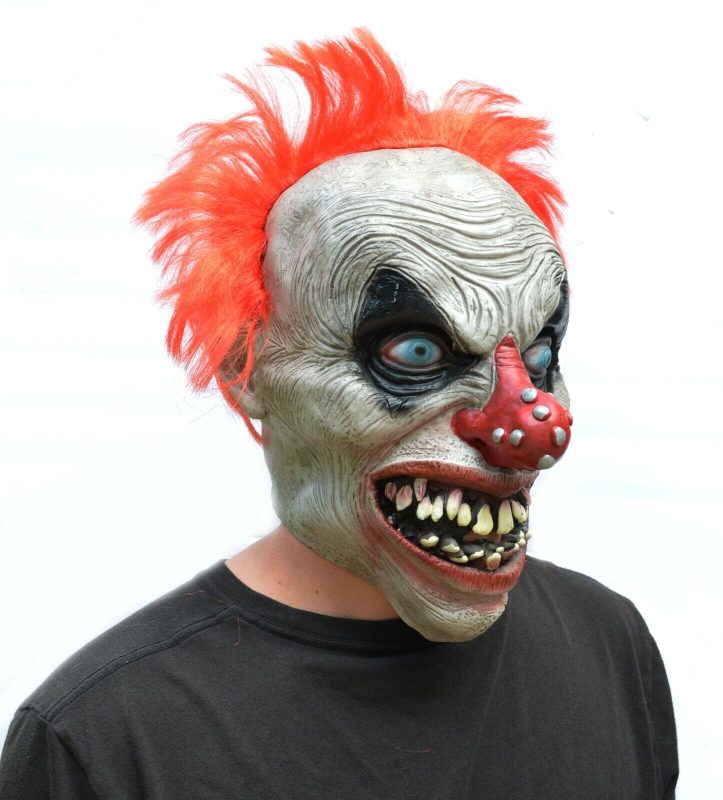 Red clown, evil clown, halloween clown