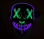 Purge EL Wire 2 COLOR Glow Light up Mask Purple Green - Image 6