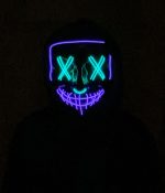 Purge EL Wire 2 COLOR Glow Light up Mask Purple Green - Image 8