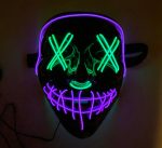 Purge EL Wire 2 COLOR Glow Light up Mask Purple Green - Image 10