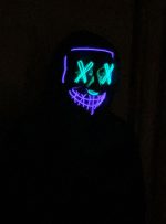Purge EL Wire 2 COLOR Glow Light up Mask Purple Green - Image 12