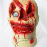 Hanging Head Prop Human Jack O'lantern carved face - Image 9