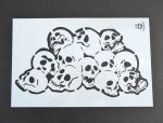 Skull Pile Painting Airbrush Craft Stencils 2 PACK - Image 2