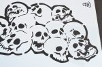Skull Pile Painting Airbrush Craft Stencils 2 PACK - Image 3