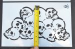 Skull Pile Painting Airbrush Craft Stencils 2 PACK - Image 5