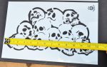 Skull Pile Painting Airbrush Craft Stencils 2 PACK - Image 6