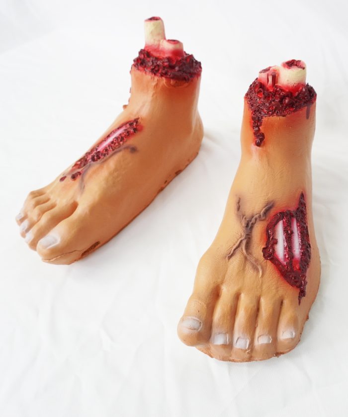 Gory Pair of Severed Feet